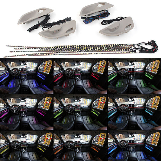 Grey Interior Led Ambient Door Light Stripes 9 Color Fits for BMW 5 Series F10/ F11