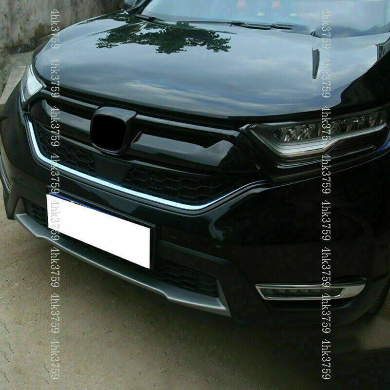 for Honda CR-V CRV 2017-2022 Glossy Black Front Upper Grille Cover Moulding Trim