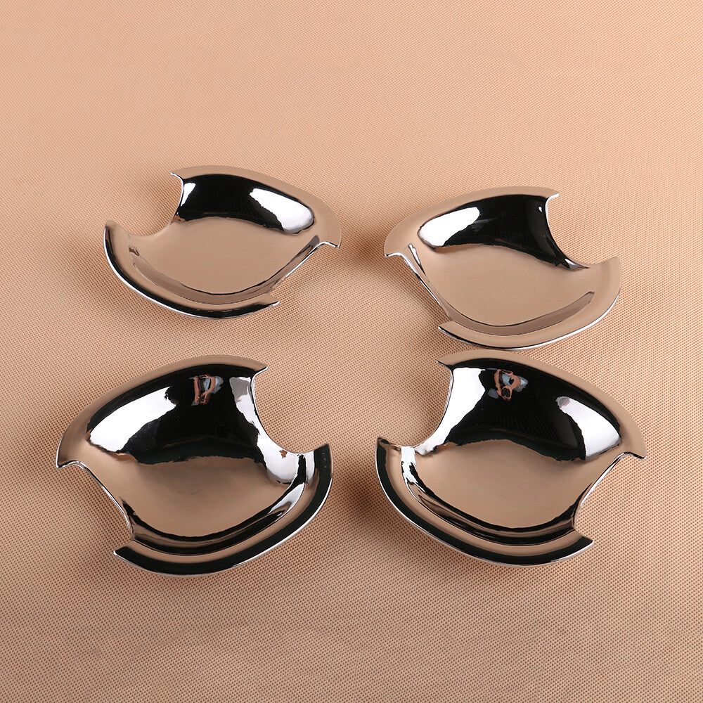 4 Door Handle Cup Bowl Bezel Cover Trim Chrome Fit for Toyota for Camry 2012 - 2014