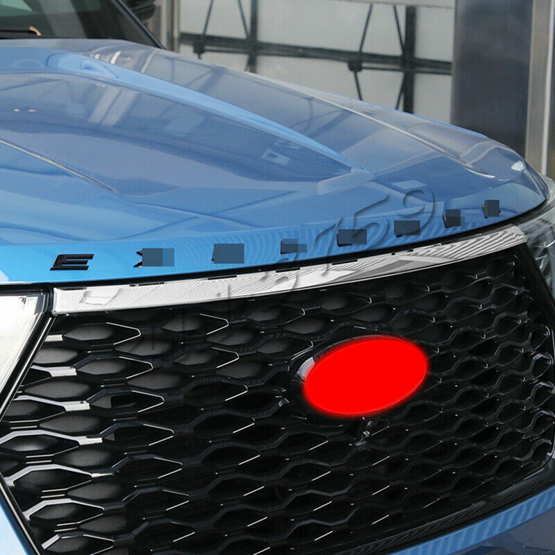 for Ford Explorer 2020-2022 Chrome Hood Bonnet Grille Molding Strip Cover Trim