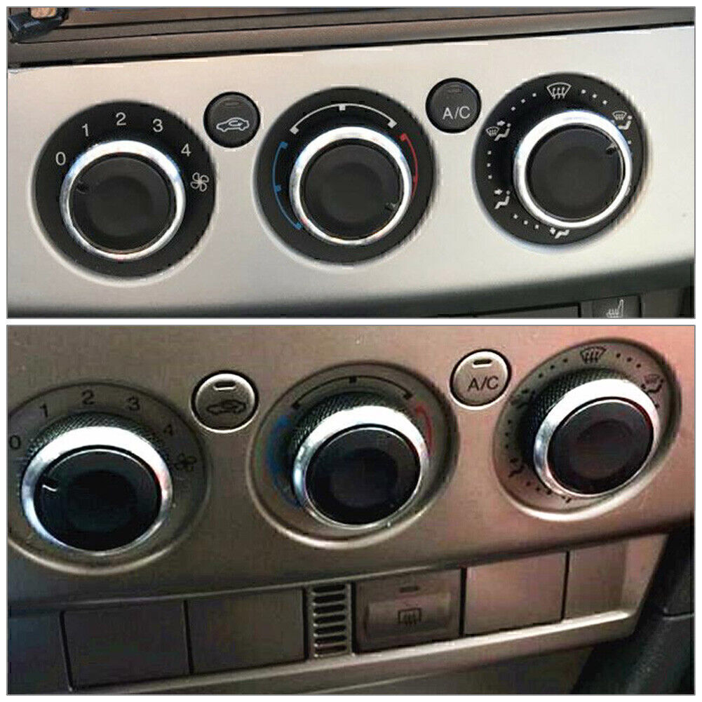 3x Air Condition Switch Knob Button Silver for Ford Focus MK2 MK3 Mondeo C/S-max