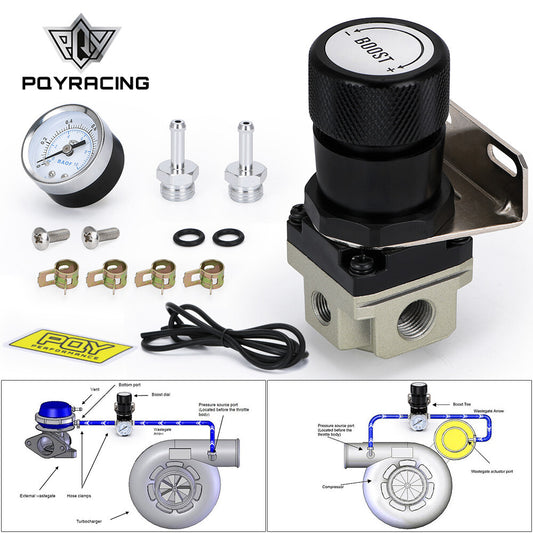 T2 Universal Manual Gauge Turbo Boost Controller 1-150 PSI SR20DET SR Black