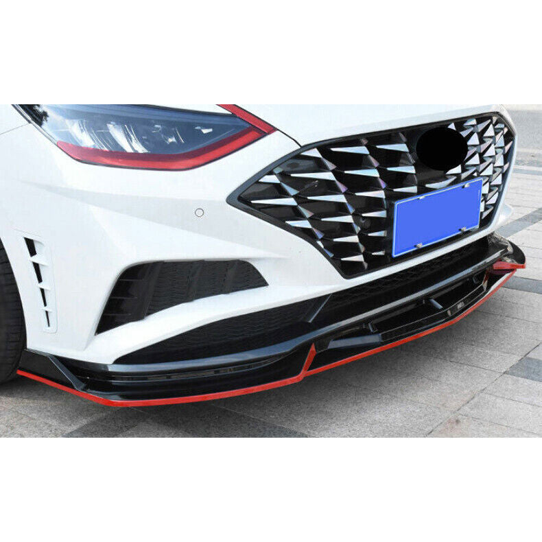 for Hyundai Sonata 2020-23 RedBlack Front Bumper Lip Chin Splitter Spoiler Trim