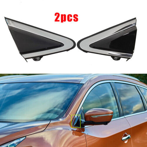 2x For 2015-2018 for Nissan Murano Front Fender Mirror Molding Triangle Corner Trim