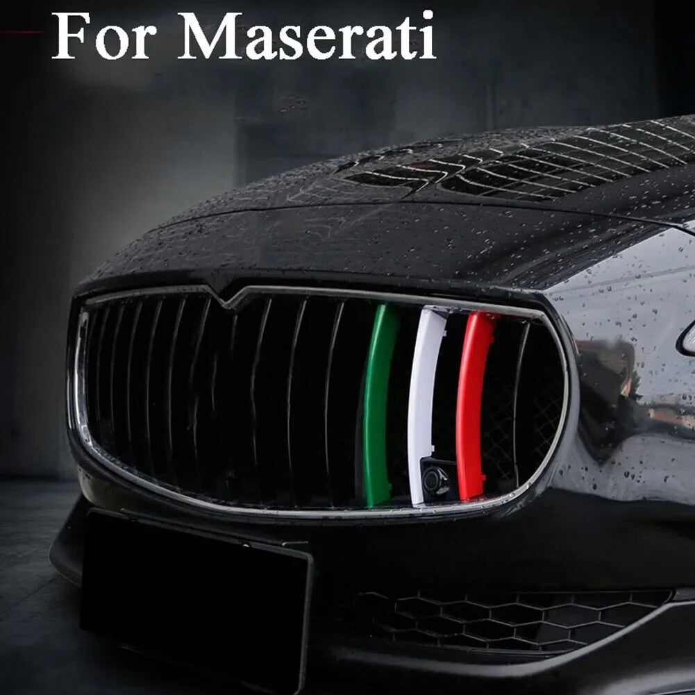 3pcs for Maserati Quattroporte 2013-2016 Italian Color Front Grille Cover Trim