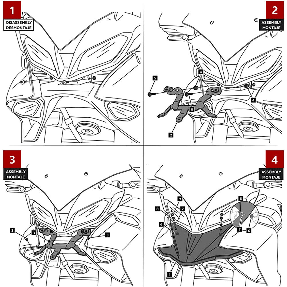 Front Wheel Beak Nose Cone Extension for YAMAHA Tracer 9 / GT 2021-2023