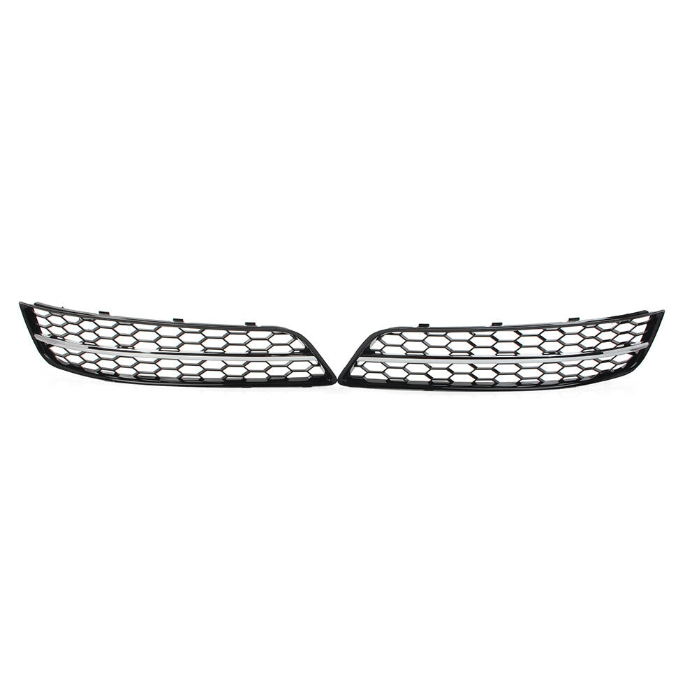 Honeycomb Front Bumper Mesh Fog Light Grille Cover for Audi A3 8P 2009-13 Chrome