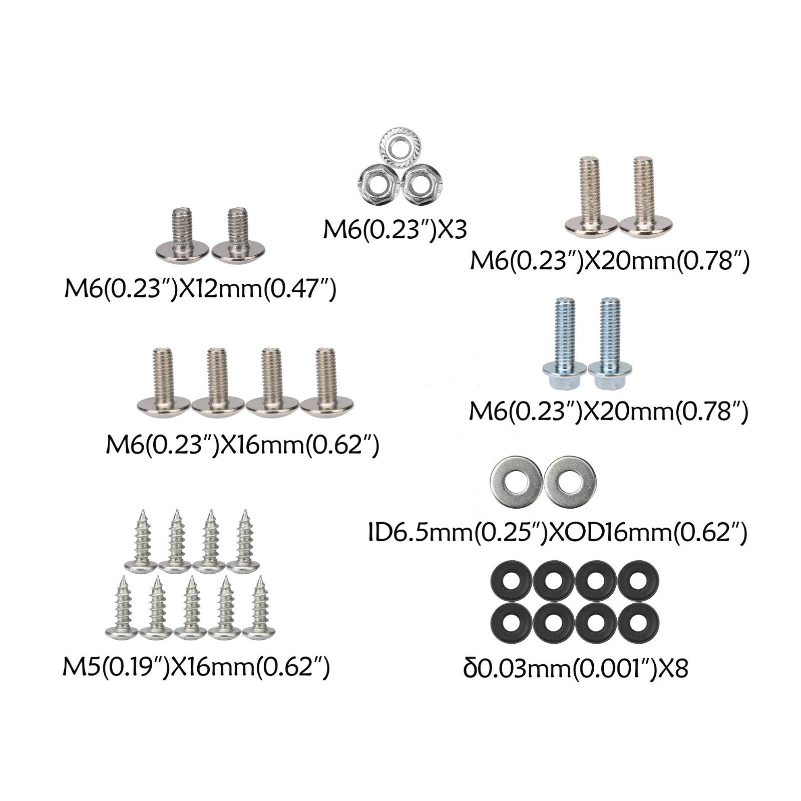 Mounting Screws Bolts f CRF50 XR50 Plastics Fairing Kit Fuel Tank for Seat Dirt Bike
