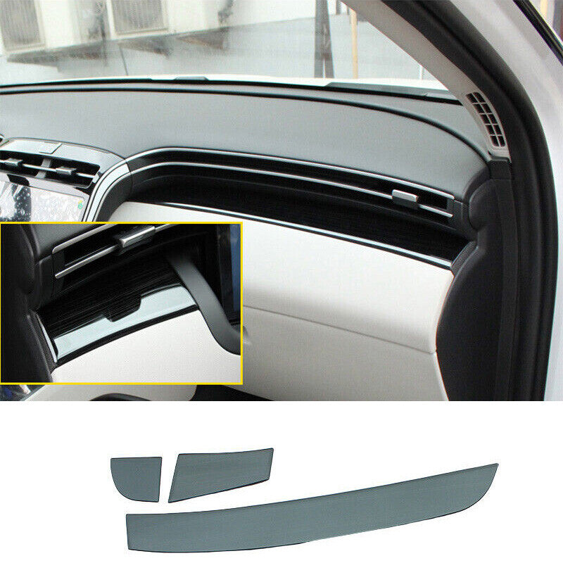 Titanium Black Middle Console Dashboard Strip Trim for Hyundai for Tucson 2022-2023