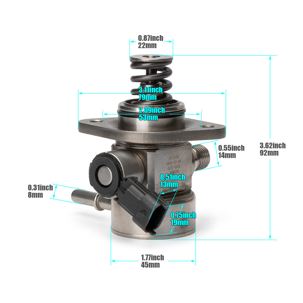 FITS 2014-2019 for HYUNDAI for Kia 3.3L to 3.8L, 35320-3C220 High-Pressure Fuel Pump