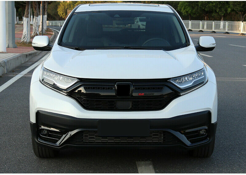 for Honda CR-V CRV 2020-2022 Glossy Black Front Bumper Grille Mesh Molding Trim