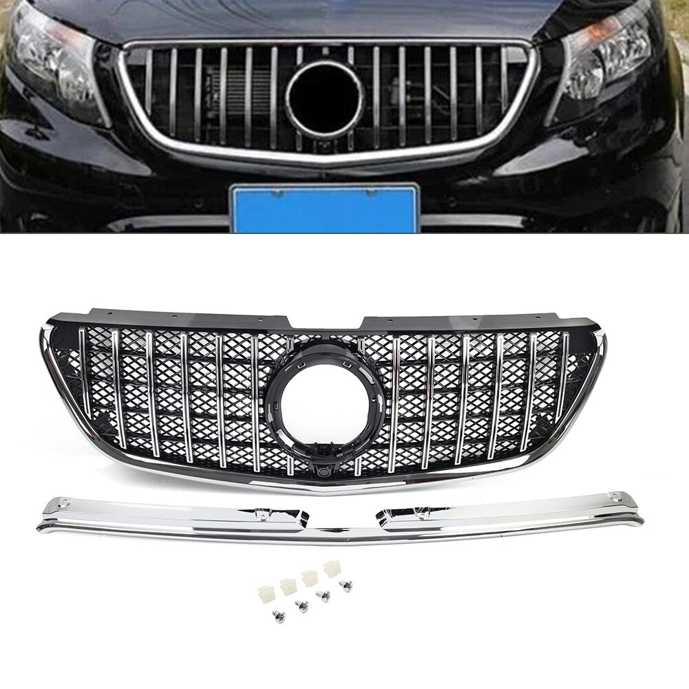 GTR Style Front Bumper Radiator Hood Grille for Benz W447 Metris Vito 2016+ 16