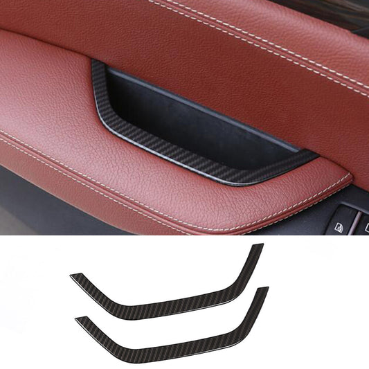 2¡Á Carbon Fiber ABS Door Storage Box Cover for BMW X3 F25 2011-17 X4 F26 2013-16