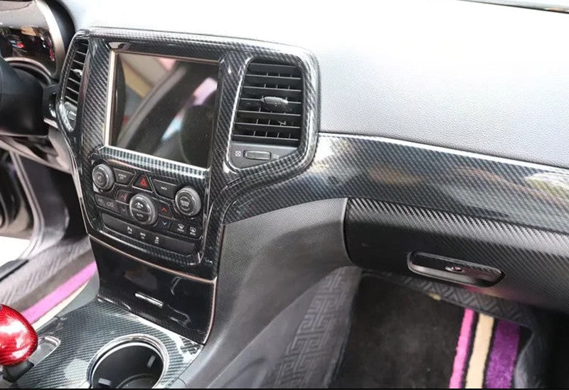 18x for Jeep Grand Cherokee 2014-2019 ABS Carbon Fiber Interior Kit Cover Trim