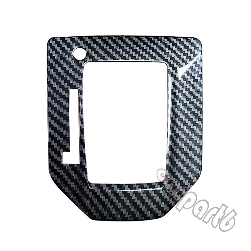 Black ABS Carbon Fiber Gear Shift Panel Cover Trim For 17-22 for Subaru Impreza