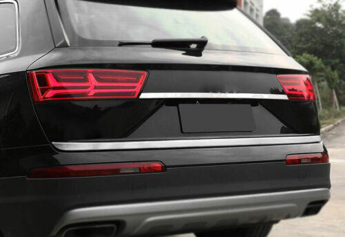 for Audi Q7 2016-19 Chrome Steel Rear Door Trunk Lid Tailgate Strip Trim Kit 2x