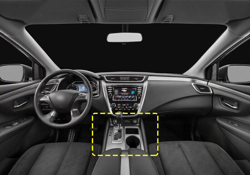 Console Gear Shift Frame Cover Trim for Nissan Murano 2015-2021 Silver Titanium