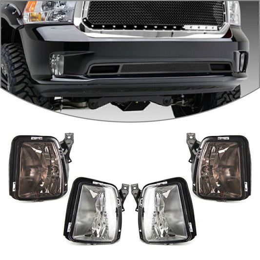 for Dodge for RAM 1500 2013-2017 2016 15 14 Clear/Black Front Fog Light Lamps LH+RH