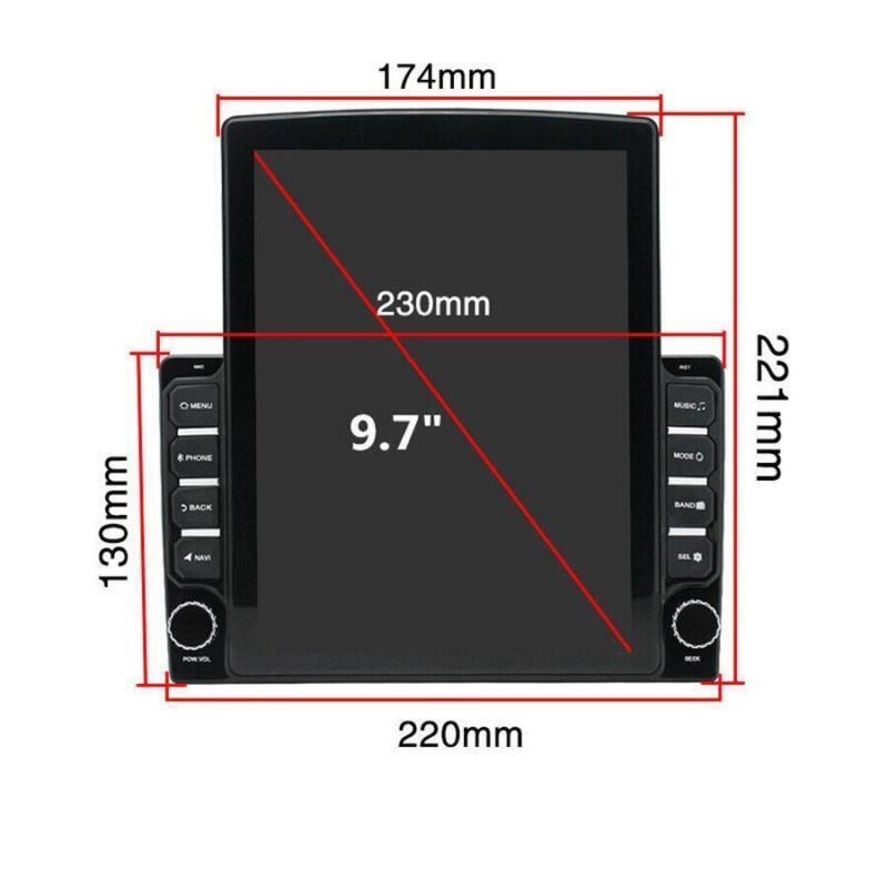 Car Stereo Radio Player GPS Wifi OBD2 Mirror Link Android 9.1 2Din 9.7 Camera