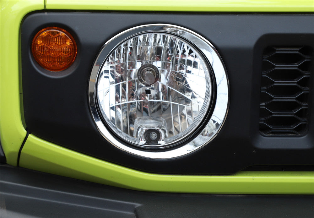 8¡ÁChrome ABS Front Headlight  Grille Grill Inserts Cover for Suzuki for Jimny 2019+