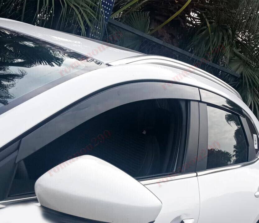 for Mazda CX-30 2020-2024 Smoky Window Visors Sun Rain Guard Vent Shielding Trim