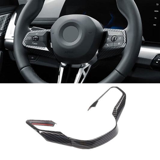 Carbon Fiber Inner Steering Wheel Molding Decor Cover Trim for BMW X1 2023-2025