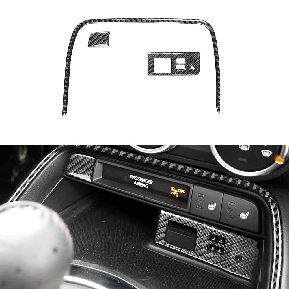 for Mazda MX-5 2016-2020 Carbon Fiber Interior Center Control Panel Cover Trim
