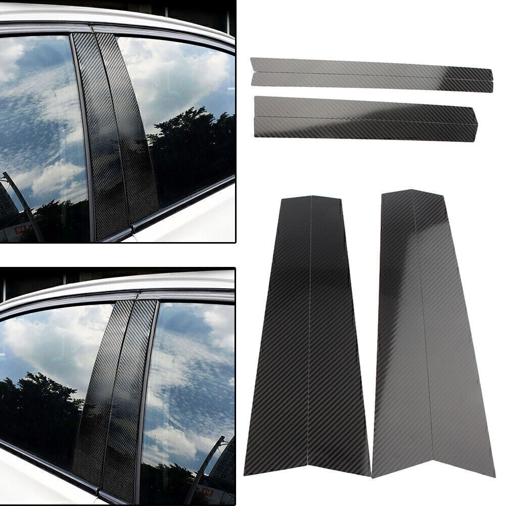 for BMW X3 2013-17 Carbon fiber Pillar Posts Door Window Molding Strip Trims 8P
