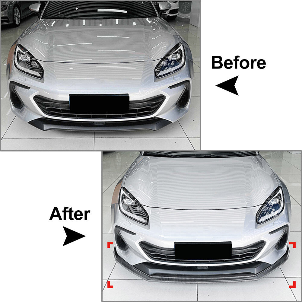 Front Bumper Spoiler Splitter Lip Body Kit for Subaru BRZ 2021-2024 2023 21