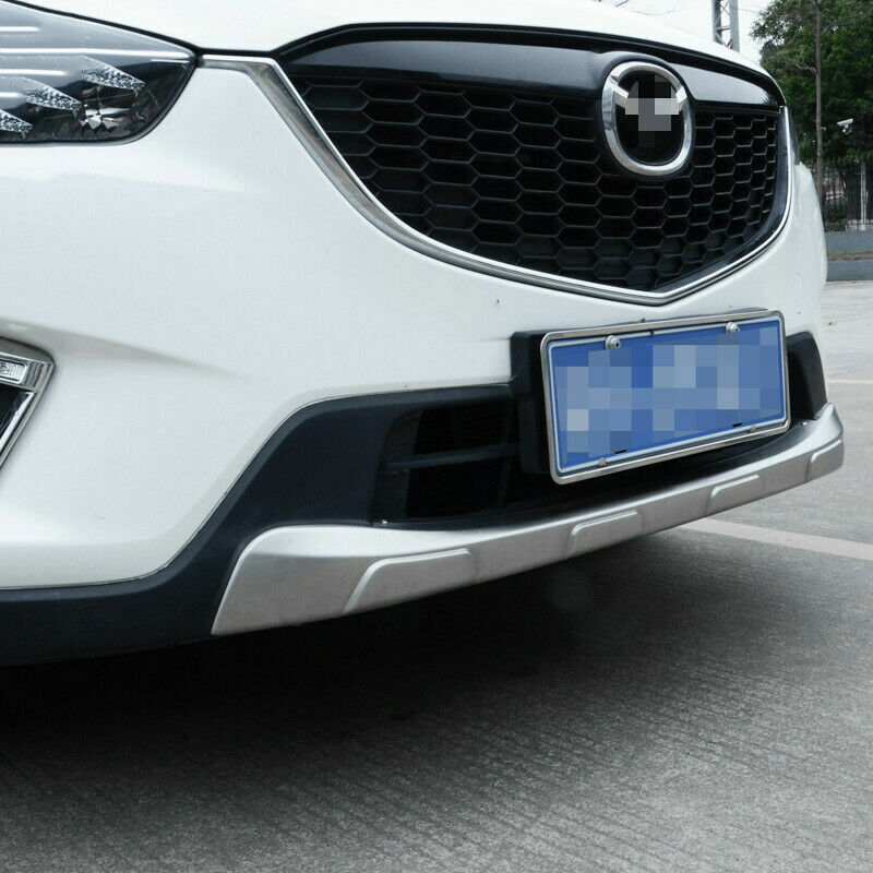 for Mazda CX-5 2012-2016 Silver titanium Front+Rear Bumper Skid Protector Guards