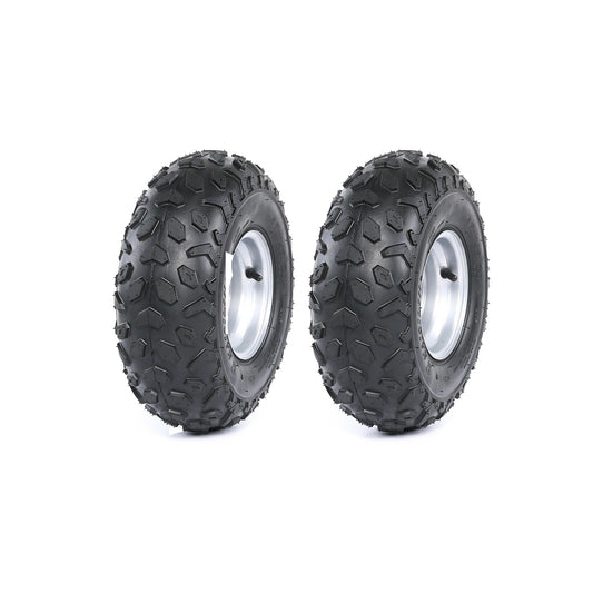 2-pack of 145/70-6 front and rear tires and rims for all-terrain vehicles, off-road vehicles, go-karts, 4x4 (110cc, 125cc, 70cc)