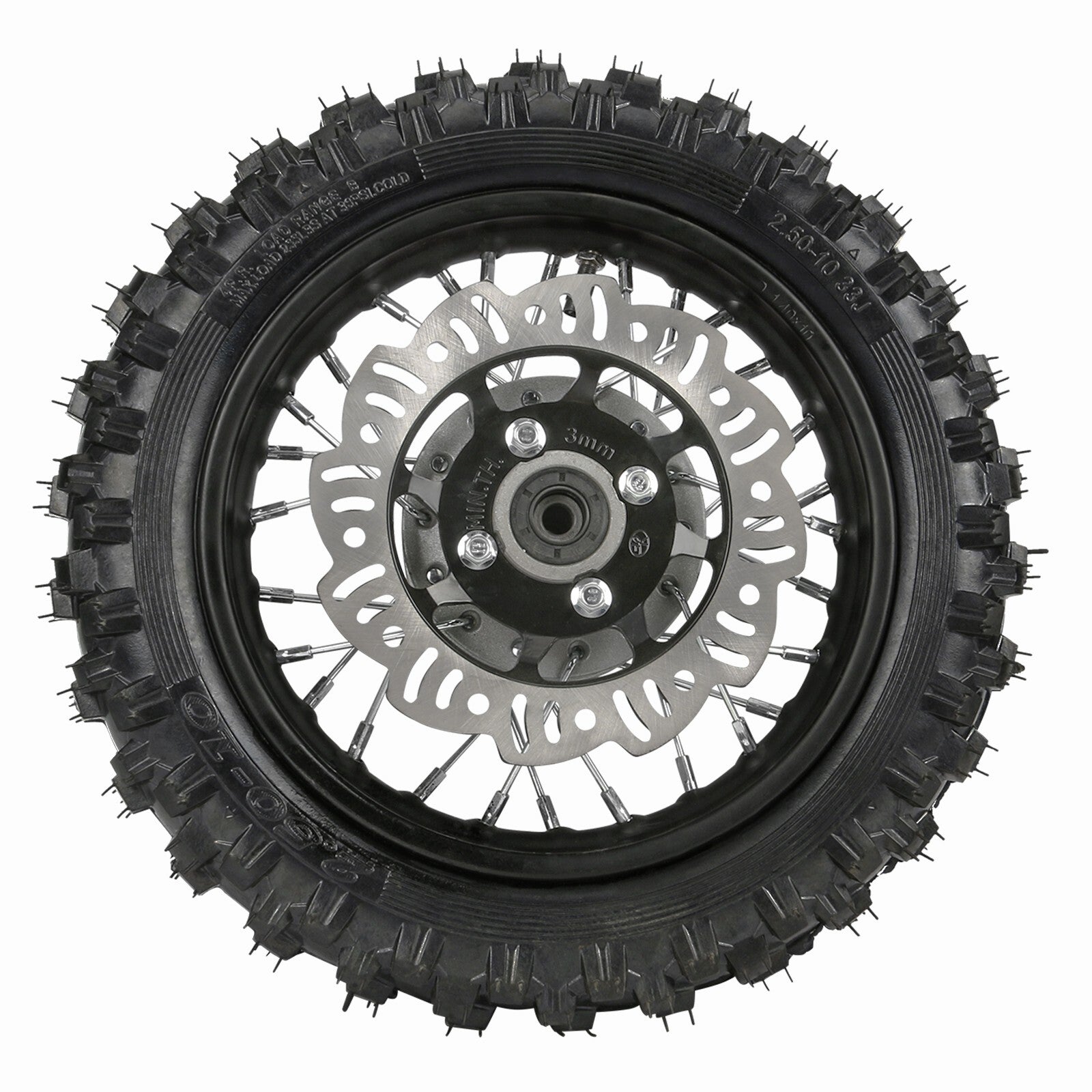 10-inch wheels, 2.50-10 disc brake kit + front fork for Honda CRF50 XR50 and for Yamaha TTR50.