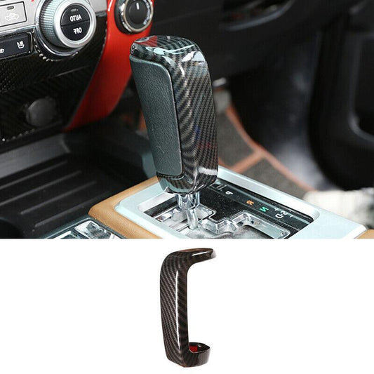 Carbon Fiber Central Console Gear Shift Knob Trim for Toyota Tundra 2014-2021