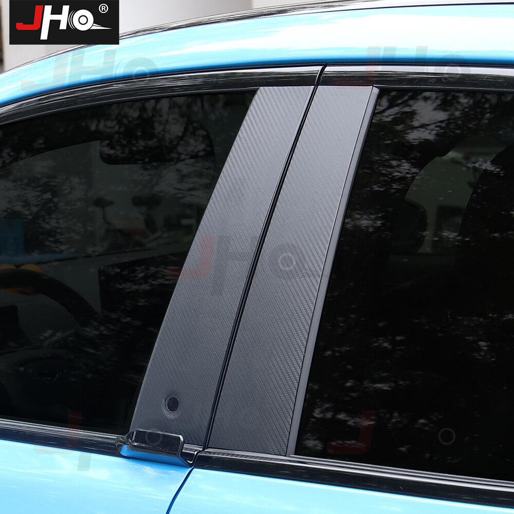 Carbon BC Window Pillar Post Stickers Trim Cover for Mustang Mach E 2021 2022