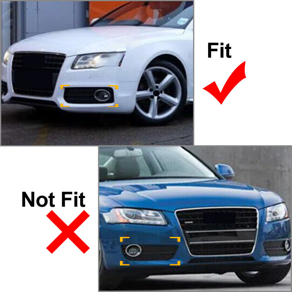 for Audi for A5 S5 B8 RS5 Honeycomb Mesh Front Bumper Fog Light Grille Cover