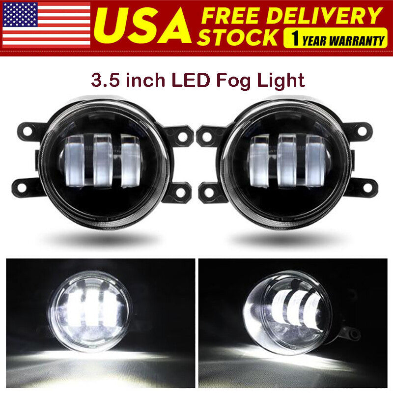 1Pair 3.5'' LED Fog Lights Bumper Driving Lamps for Toyota for Corolla for Camry for Lexus