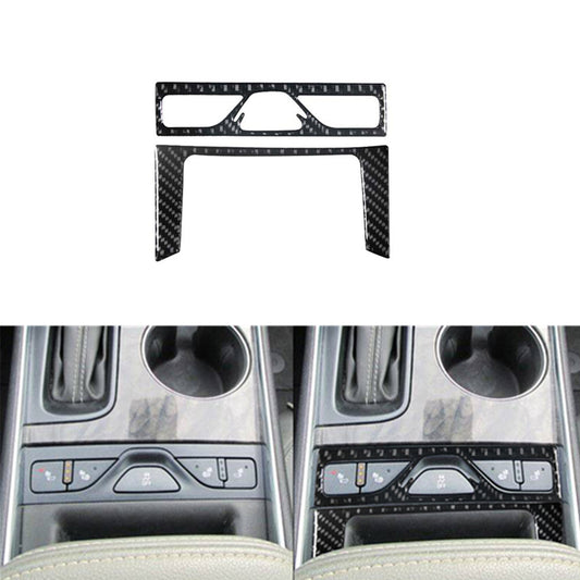 2X for Seat Button Frame Trim Type B Cover Carbon Fiber for Chevy Impala 2014-2020