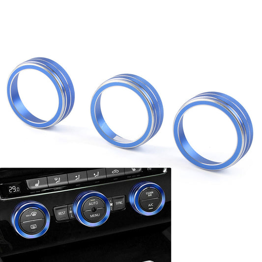 3x AC Climate Control Ring Knob Abdeckung f¨¹r for VW for Golf for Jetta for Tiguan for Passat Atlas