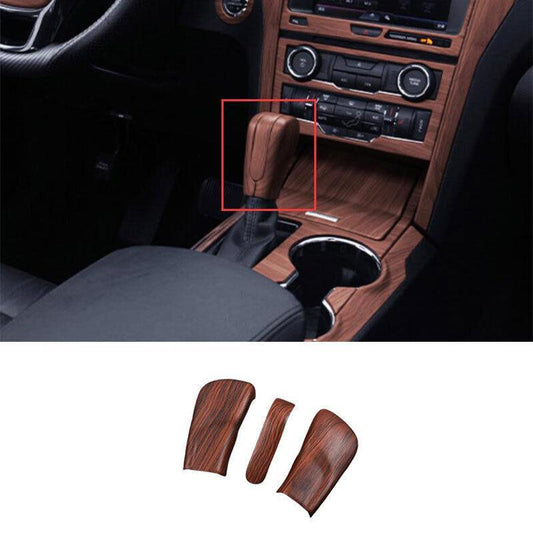 Central Console Gear Shift Knob Trim for Ford Explorer 16-2019 Peach Wood Grain