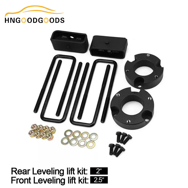 2.5-inch front and 2-inch rear leveling lift block kit with strut spacers for Tacoma 2005-2023.
