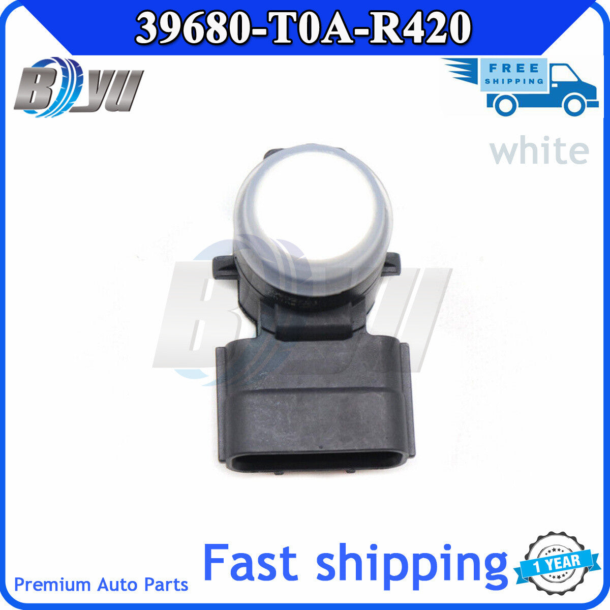 PDC Right Bumper Parking Sensor 39680-T0A-R420 White for 2016-2018 for Honda Accord