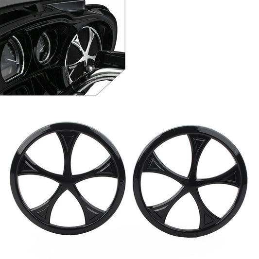 Black Speaker Trim Grill Cover for Harley Electra Glides,Street Glides 2014-22