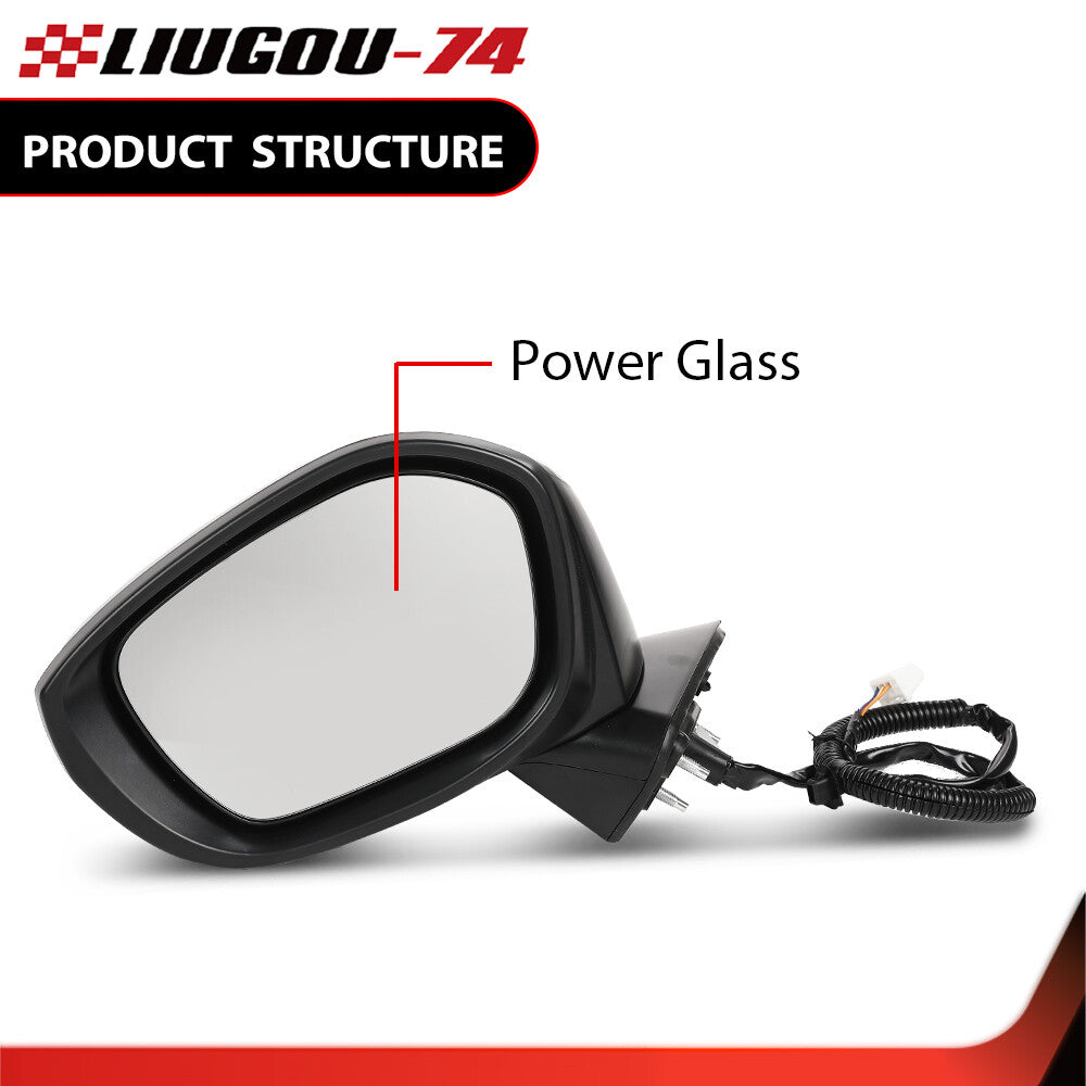 Suitable for 2022 and 2023 for Honda Civics, 3-pin power adjustment, black mirror finish, left driver's side.