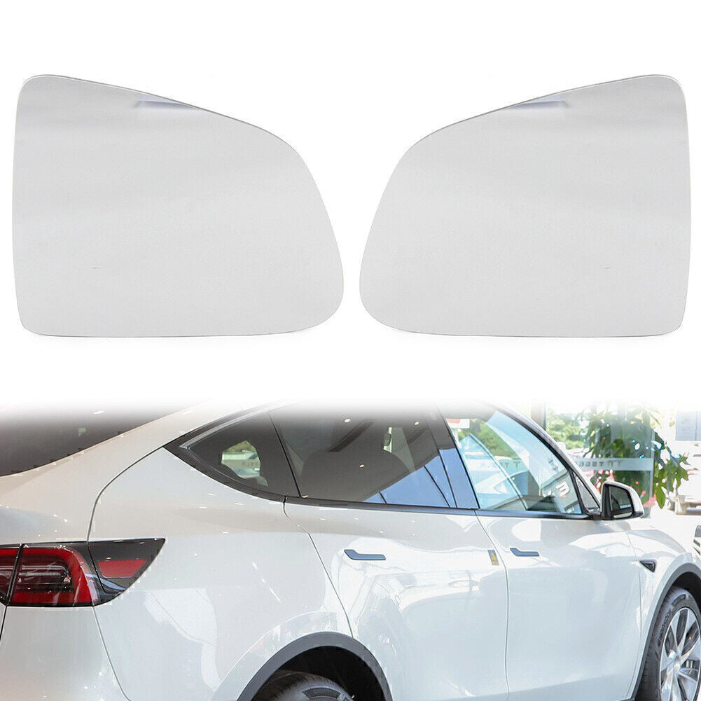 Fit for Tesla for Model Y 1x Left Side White Lens Heating Waterproof Car Rearview Mirror