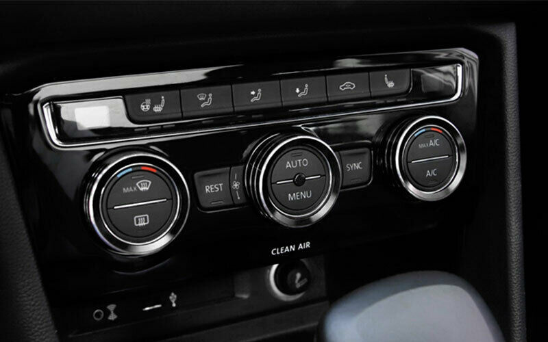 for Volkswagen for Jetta Mk7 2019-2022 Black Aluminum Central Console AC Switch Trim