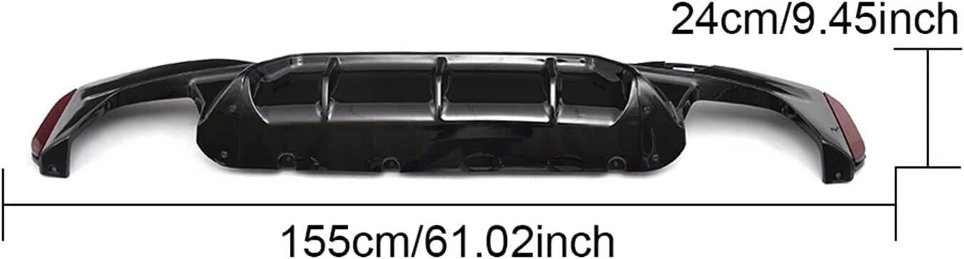 M5 Style Rear Diffuser For 17-23 for BMW G30 5 Series W/ M Sport Glossy Black Bumper