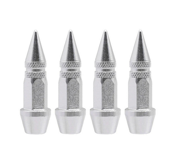 4-piece car tire valve cover rod air dust cover dustproof black bomb for Mitsubishi