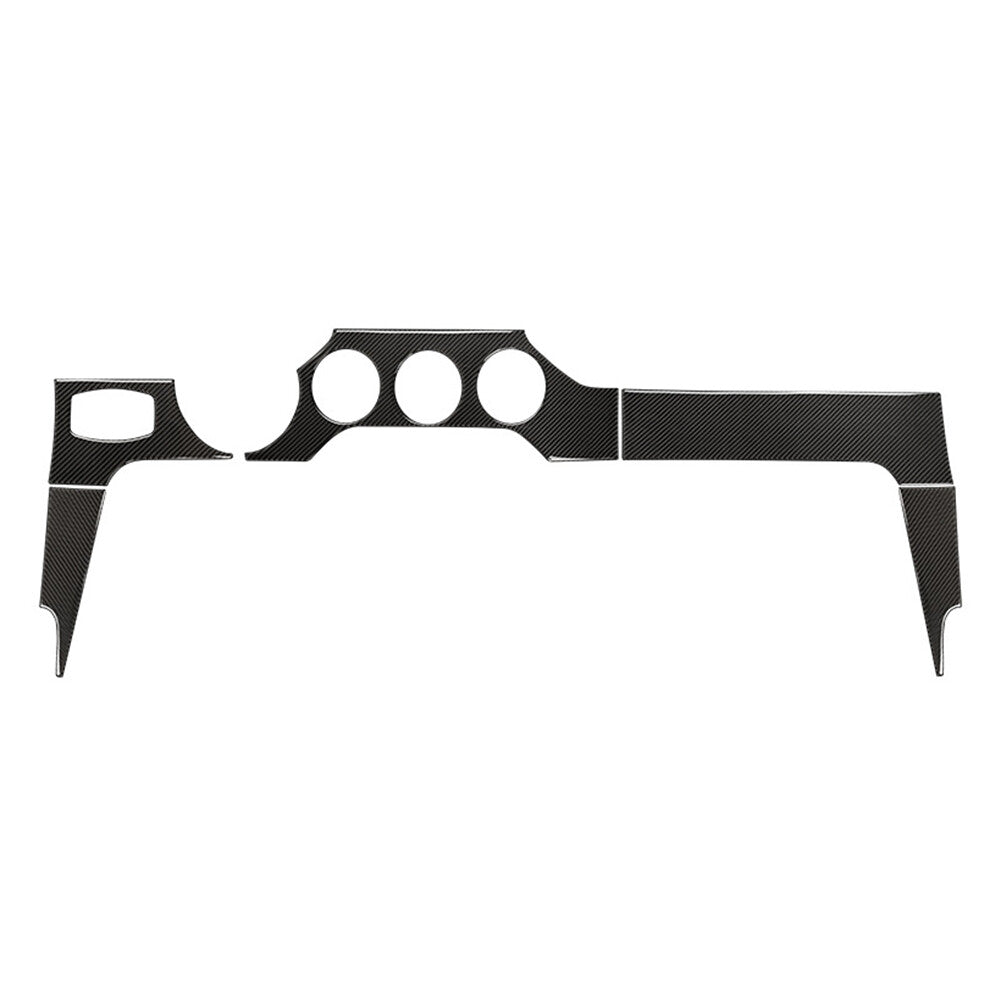 Carbon Fiber Car Interior Dashboard Panel Cover Trim Fits for Ford for Mustang 2015-2019