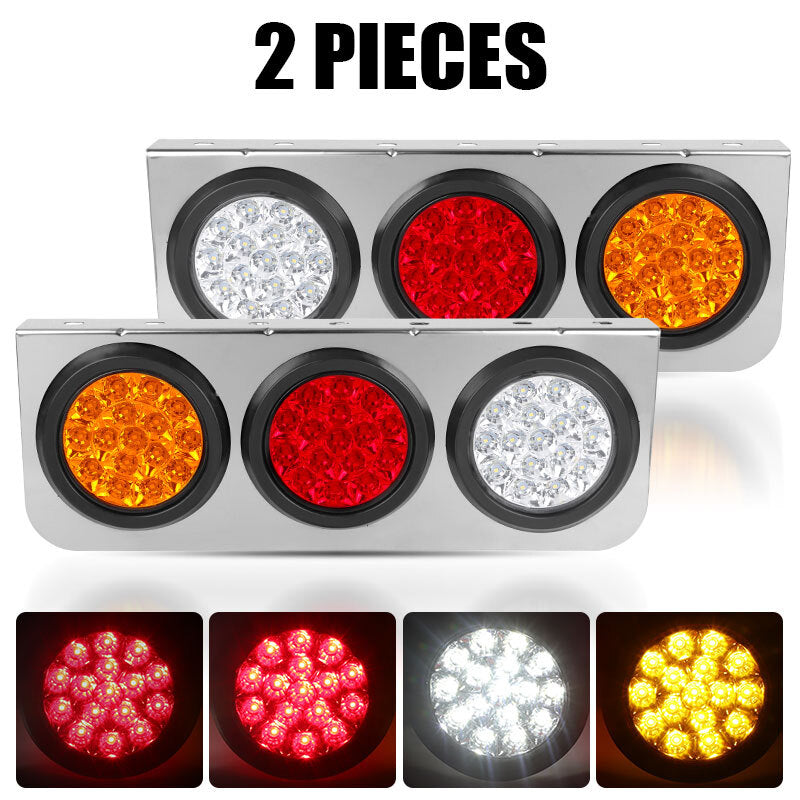 17'' 48-LED Trailer Tail Lights Bar Stop Turn Signal Running Lamp Truck Van Bus