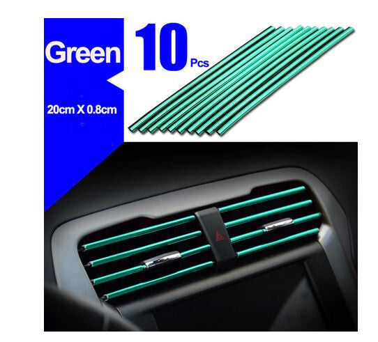Green decorative strip for car air conditioning sockets suitable for Cadillacs